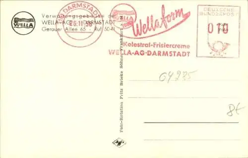 Ak Darmstadt in Hessen, Haus Wella