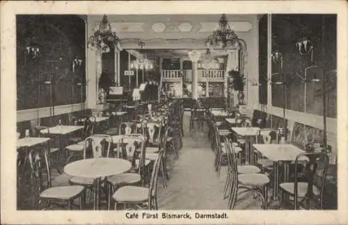 Ak Darmstadt in Hessen, Cafe Fürst Bismarck, Rheinstraße 35