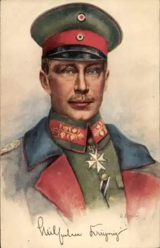 Künstler Ak Renatus, Otto, Kronprinz Wilhelm von Preußen, Portrait, Uniform, Orden