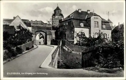 Ak Eilenburg an der Mulde,  Am Eingang zur Sorbenburg.