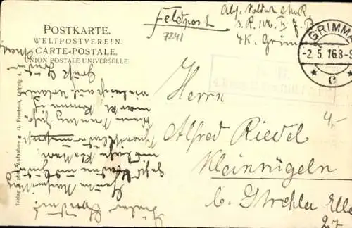 Ak Döben Grimma in Sachsen, Teilansicht, Kirche