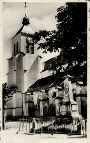 Ak Quincy Voisins Seine et Marne, Kirche Saint Denis, Denkmal