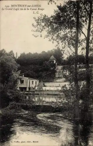 Ak Montigny sur Loing Seine et Marne, Grand Logis, Vanne Rouge