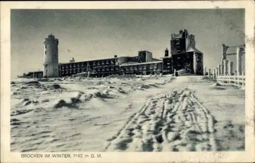 Ak Brocken im Harz, Brockenhotel