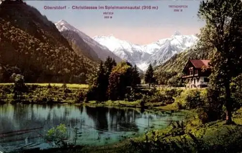 Ak Oberstdorf im Oberallgäu, Christlessee, Gebirge