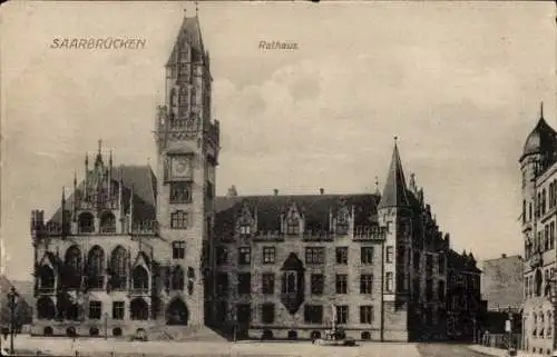 Ak Saarbrücken im Saarland, Rathaus