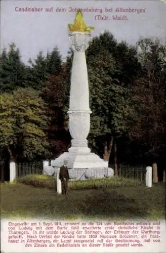 Ak Altenbergen Georgenthal in Thüringen, Candelaber auf dem Johannisberg