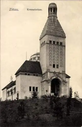 Ak Zittau in Sachsen, Krematorium