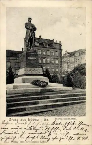 Ak Löbau in Sachsen, Bismarckdenkmal