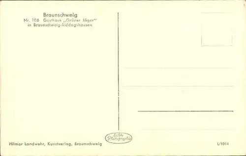 Ak Riddagshausen Braunschweig in Niedersachsen, Gasthaus Grüner Jäger, Fachwerkhaus