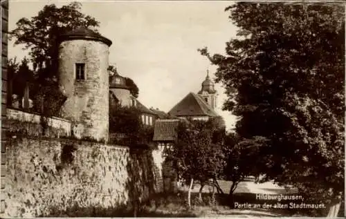 Ak Hildburghausen in Thüringen, alte Stadtmauer