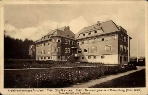 Ak Masserberg in Thüringen, Genesungsheim, Neubau, Gesamtansicht, Kreiskrankenkasse Arnstadt