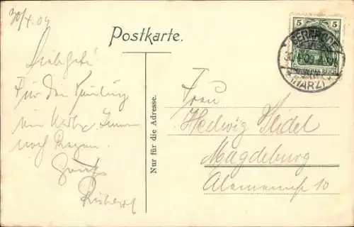 Ak Gernrode Quedlinburg im Harz, Totalansicht, Cyriaki-Kirche