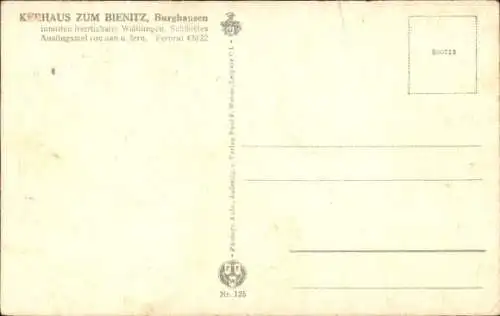 Ak Burghausen Rückmarsdorf Leipzig in Sachsen, Bienitz, Kurhaus zum Bienitz, Hirsche