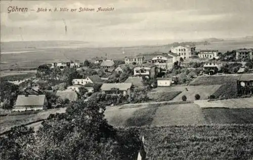 Ak Ostseebad Göhren auf Rügen, Gesamtansicht, Blick von der Villa zur Schönen Aussicht