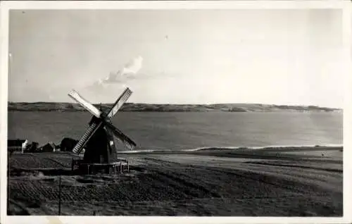 Foto Ak Sellin, Windmühle, Panorama