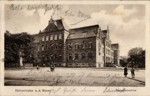 Ak Holzminden an der Weser, Baugewerkschule