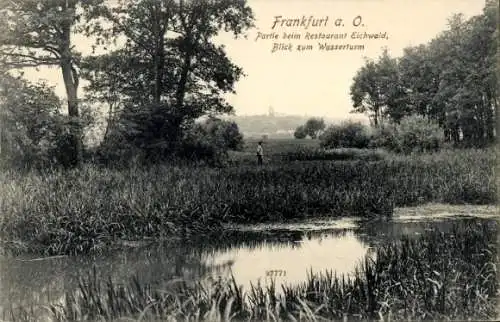 Ak Frankfurt an der Oder, Restaurant Eichwald, Wasserturm