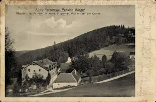 Ak Bärenfels Altenberg im Erzgebirge, Altes Forsthaus, Pension Burger