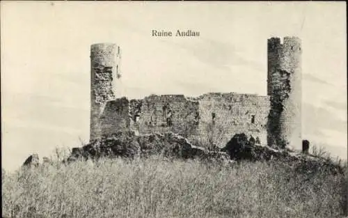 Ak Andlau Elsass Bas Rhin, Burgruine Spesburg