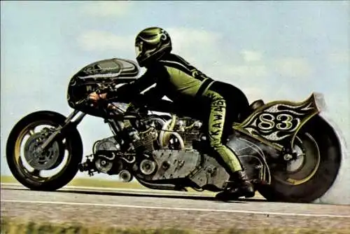 Ak Motorradfahrer Henk Vink, Sprintmaschinen, Dragsters, Motorrad