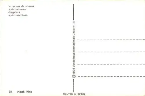Ak Motorradfahrer Henk Vink, Sprintmaschinen, Dragsters, Motorrad