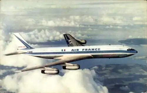 Ak Französisches Passagierflugzeug der Air France, Boeing 707 Intercontinental, F-BHSB