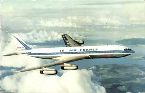 Ak Französisches Passagierflugzeug der Air France, Boeing 707 Intercontinental, F-BHSB