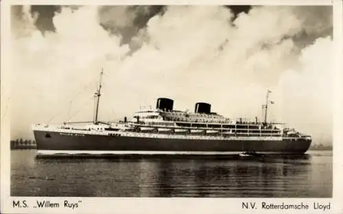 Ak MS Willem Ruys, NV Rotterdamsche Lloyd