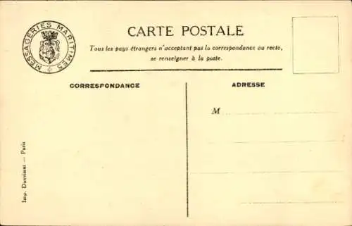 Ak Paquebot Athos II, Messageries Maritimes, MM