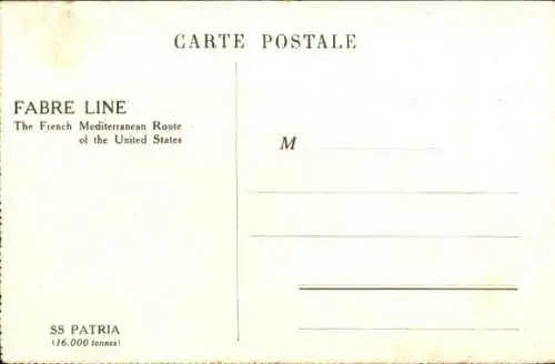 Ak Liner, SS Patria, Fabre Line