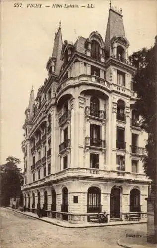 Ak Vichy Allier, Hotel Lutetia, Straßenansicht des Gebäudes