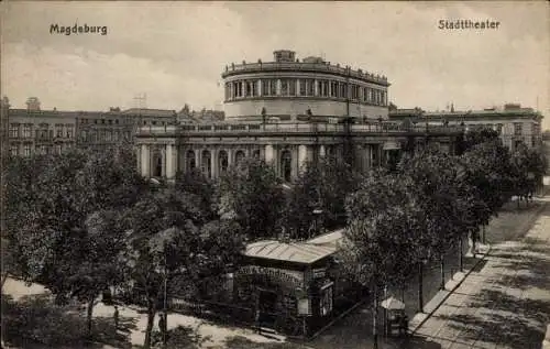 Ak Magdeburg in Sachsen Anhalt, Blick auf das Stadttheater