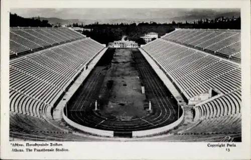 Ak Athen Griechenland, Blick in das Olympiastadion