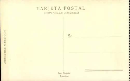 Künstler Ak Bertuchi, M., Zambra gitana, spanische Volkstrachten, Flamenco, Zigeuner