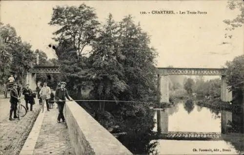 Ak Chartres Eure et Loir, Trois-Ponts