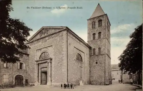 Ak Saint Vallier Drome, Kirche, Facade Sud