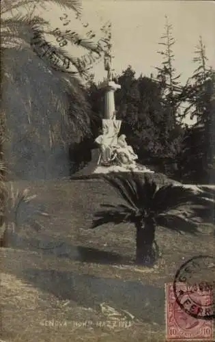 Ak Genova Genua Liguria, Monument Mazzini