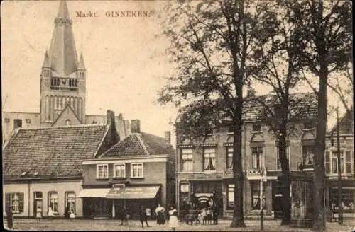 Ak Ginneken Breda Nordbrabant Niederlande, Markt