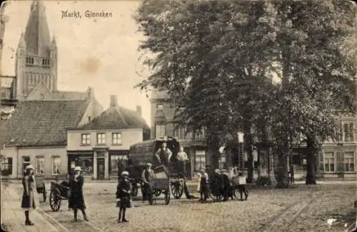 Ak Ginneken Breda Nordbrabant Niederlande, Markt