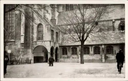 Ak Alkmaar Nordholland Niederlande, Ingang Groote Kerk