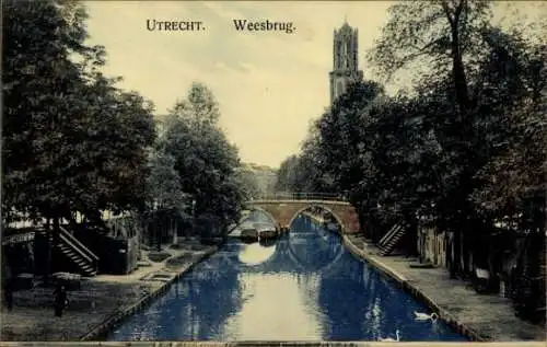 Ak Utrecht Niederlande, Weesbrug