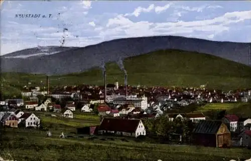 Ak Nové Město pod Smrkem Neustadtl Neustadt an der Tafelfichte Region Reichenberg, Panorama