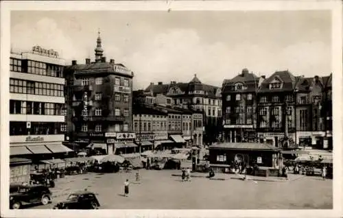 Ak Moravská Ostrava Mährisch Ostrau Region Mährisch Schlesien, Hauptplatz, Geschäftshaus Bata