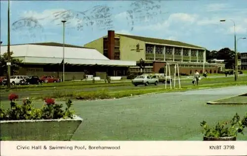 Ak Borehamwood Hertfordshire England, Civic Hall, Swimming Pool