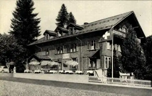 Ak Schönried bei Gstaad Kt. Bern, Gasthof Alpenrose