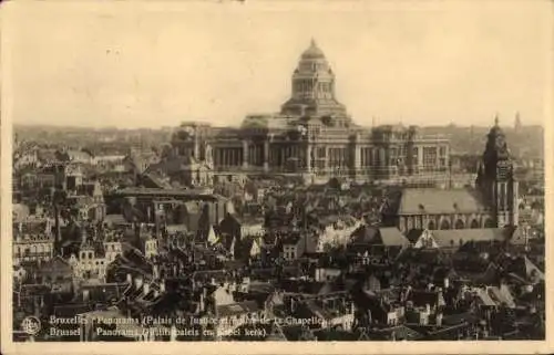 Ak Bruxelles Brüssel, Panoramablick auf Brüssel mit dem Justizpalast und der Kapelle