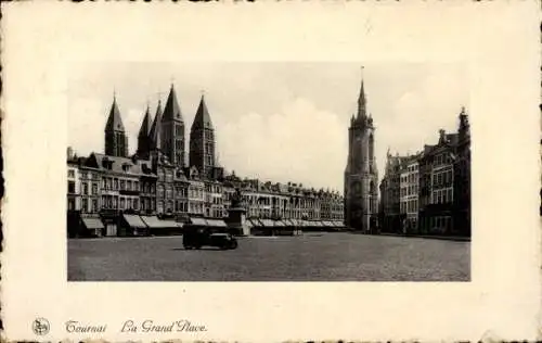 Ak Tournai Wallonien Hennegau, La Grand Place