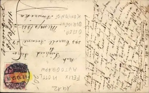 Ak Österreichischer Dirigent und Komponist Felix Mottl, Portrait, Autograph