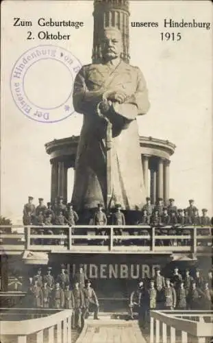 Ak Berlin Tiergarten, Siegessäule, Der eiserne Hindenburg, Soldaten, Nagelung, Kriegshilfe